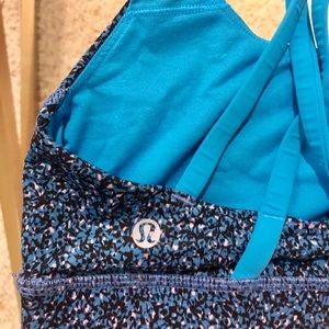 Lululemon Bright Blue Floral Energy Bra
